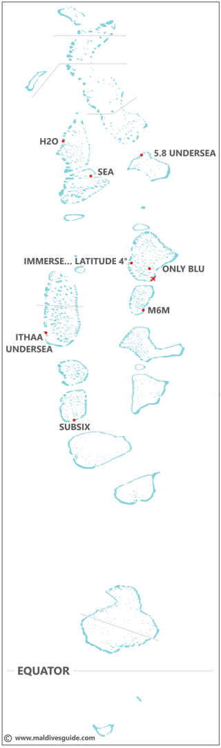 Maldives Underwater Restaurants Map