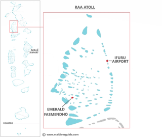 Emerald Maldives Resort & Spa Fasmendho domestic transfer map