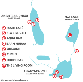 Anantara Restaurants and Bars Map