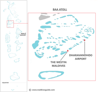 The Westin Maldives domestic transfer map