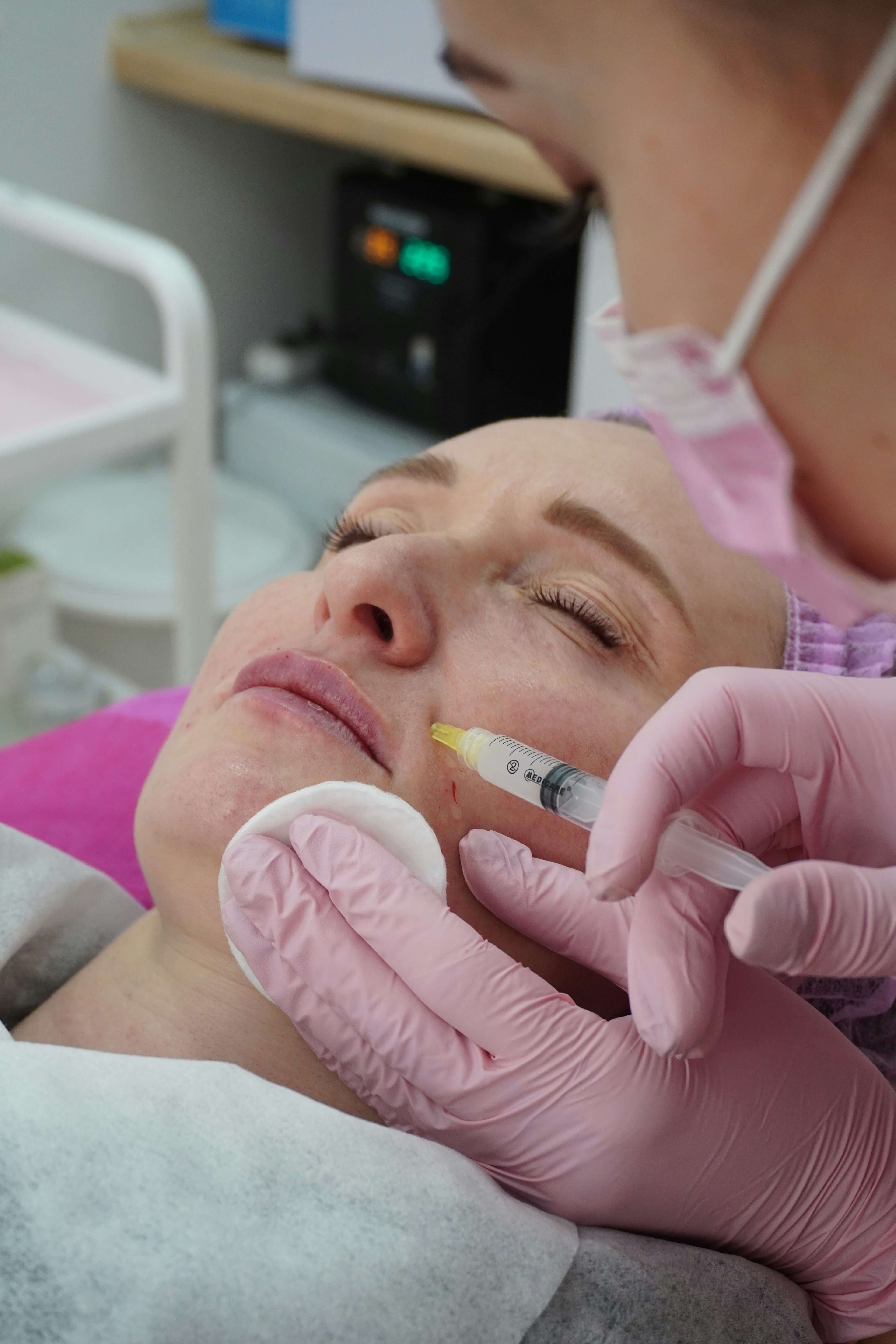 patient getting botox treatment