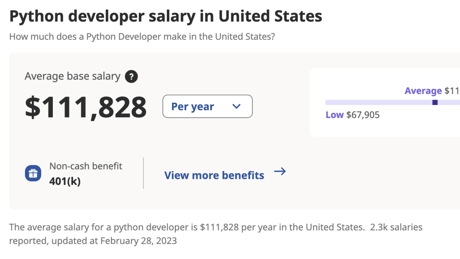 Python Dev Salaries