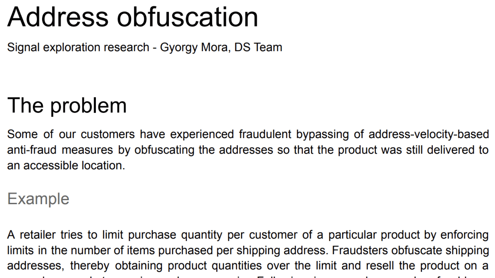 Address Obfuscation