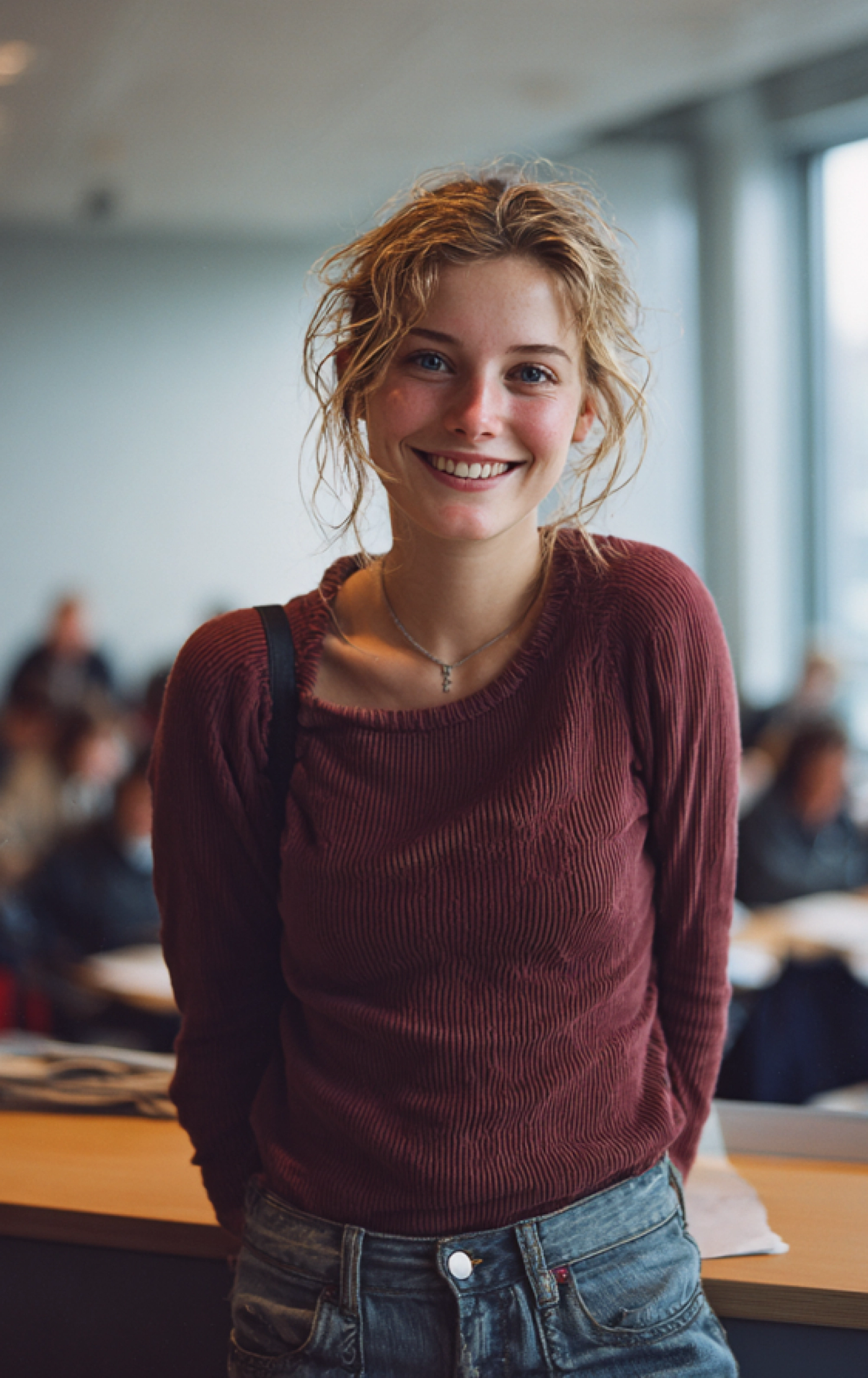 University student earning an AICertified credential