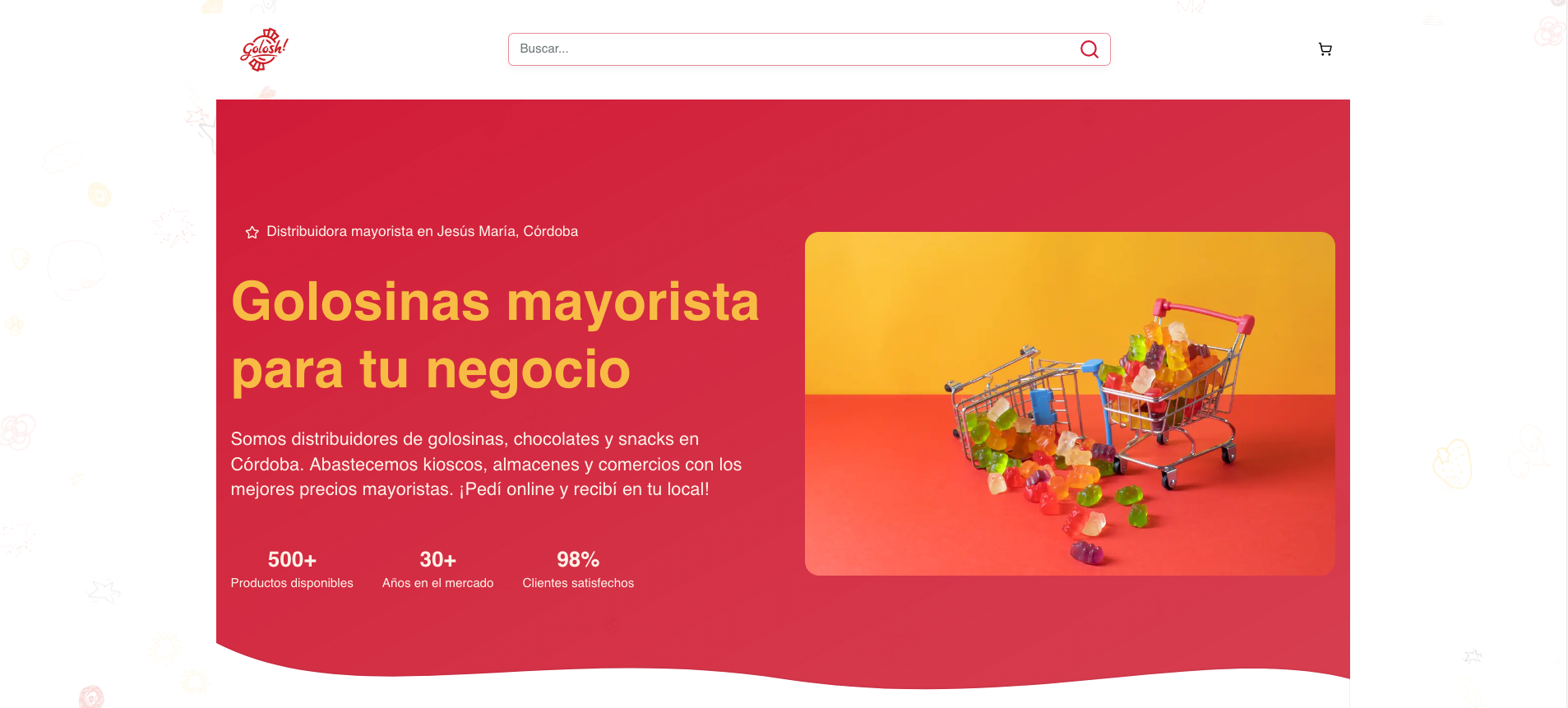 Sistema e-commerce B2B para distribuidora de golosinas.