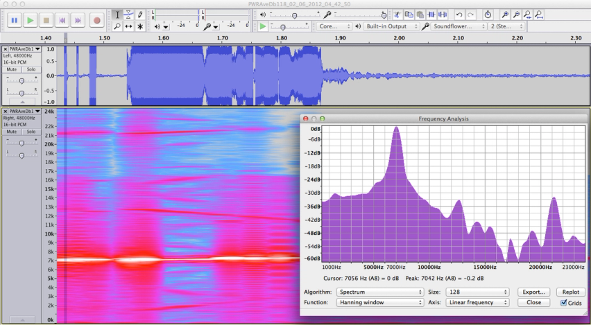 Sonar spectrogram