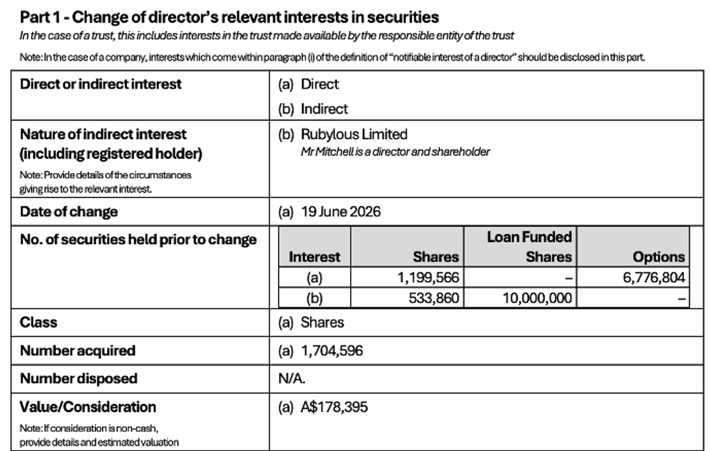 Philip Mitchell AEE shares purchase