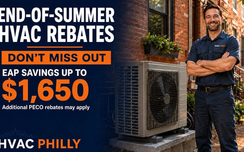 Don’t Miss End-of-Summer HVAC Rebates in Philadelphia