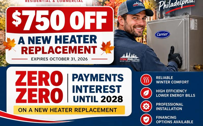$750 Off Heater Replacement in Philadelphia | HVAC Philly