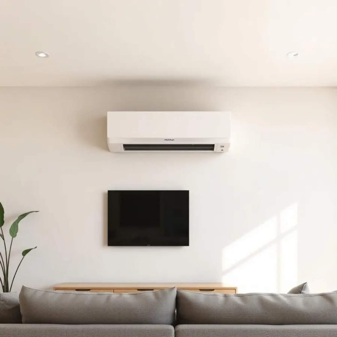 Ductless mini-split installed in a Philly row home