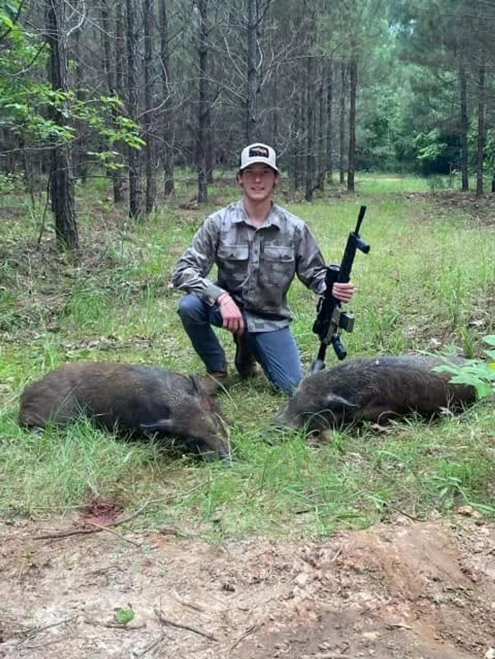 Double Hog Harvest at Boggy Creek Outfitters in Bivins, Texas