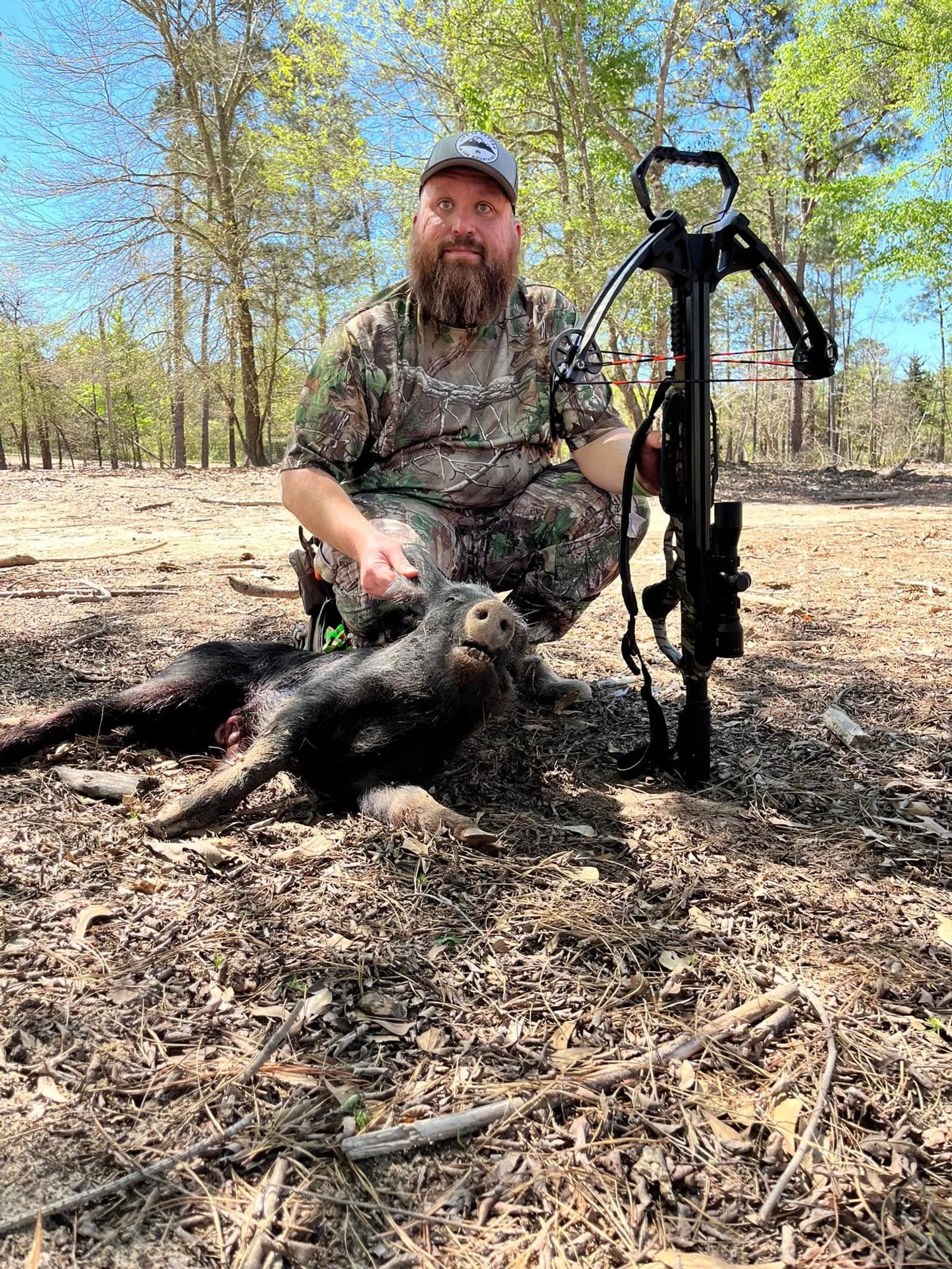 Crossbow Hog Hunt at Boggy Creek Outfitters in Bivins, Texas