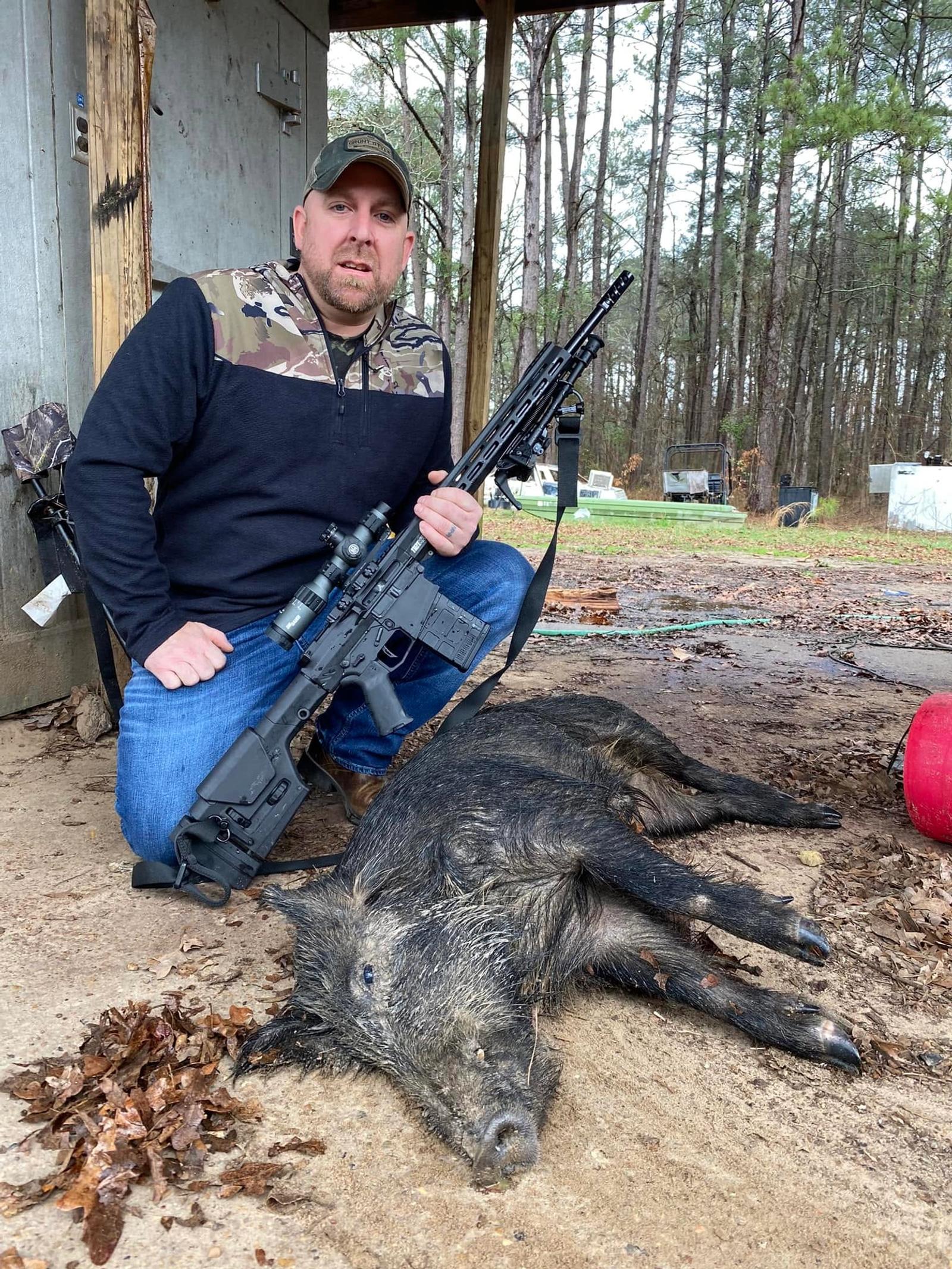 Rifle Hog Hunt at Boggy Creek Outfitters in Bivins, Texas