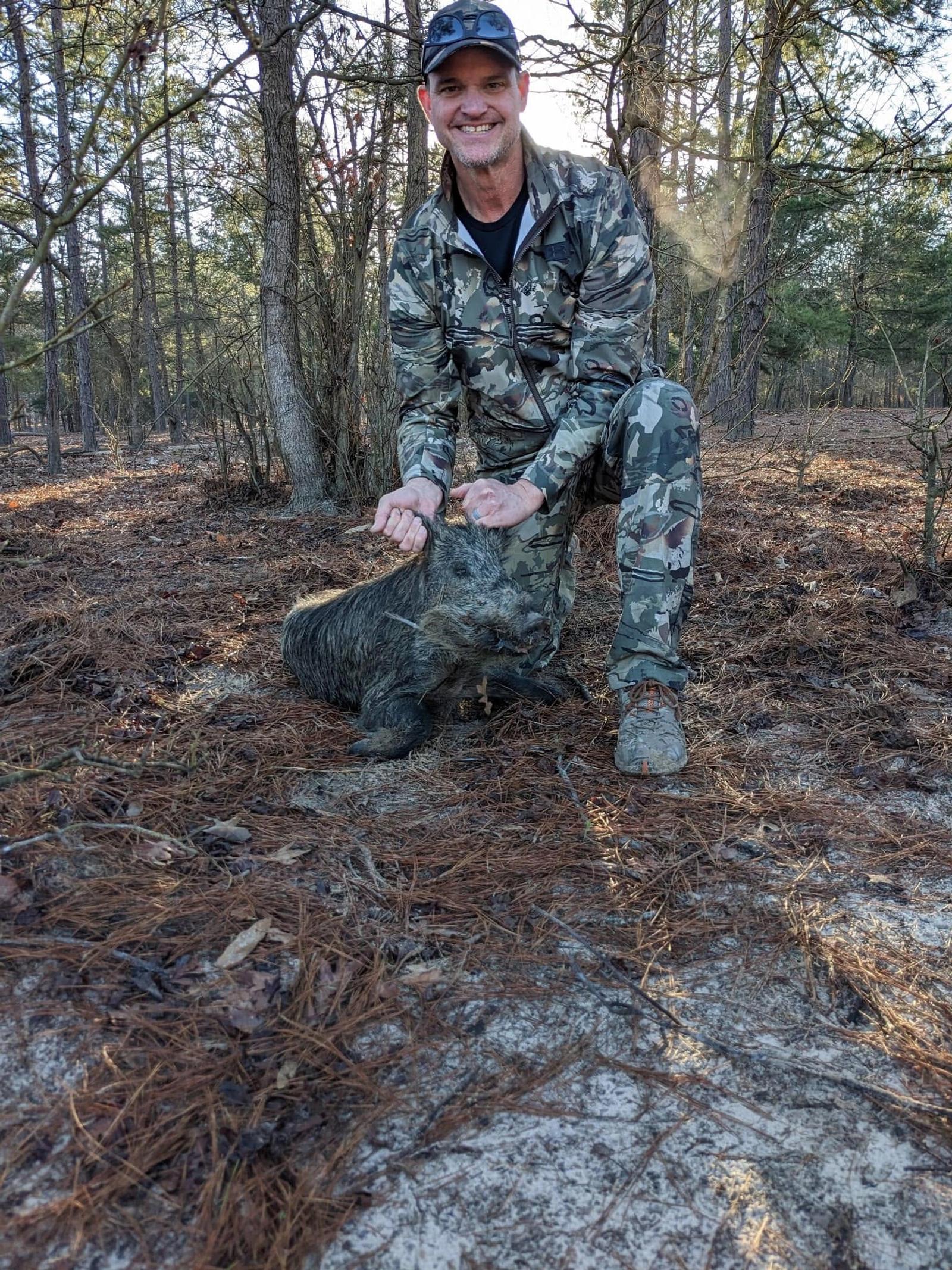 Hog Hunt Harvest at Boggy Creek Outfitters in Bivins, Texas
