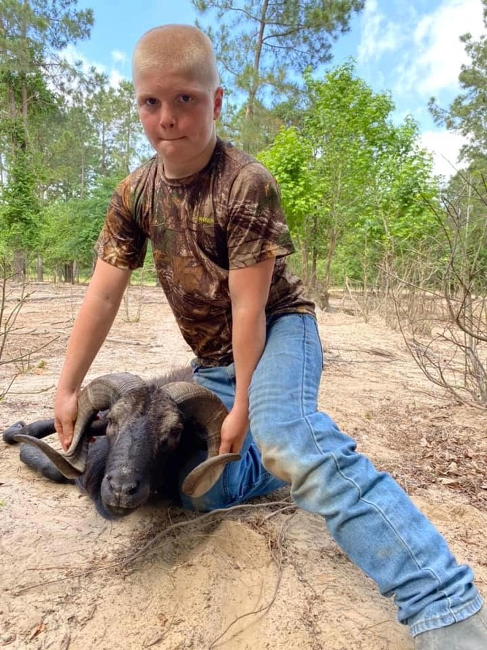 Ram Hunt Trophy at Boggy Creek Outfitters in Bivins, Texas