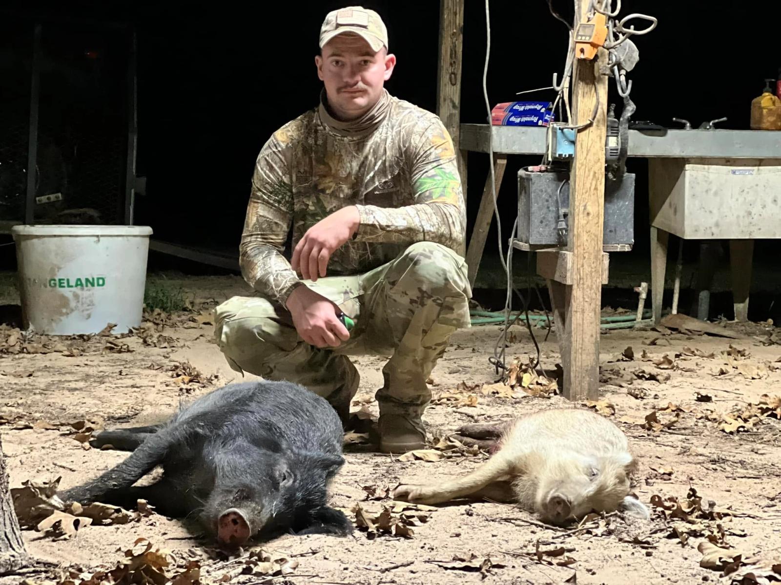 Hog Hunt Harvest at Boggy Creek Outfitters in Bivins, Texas