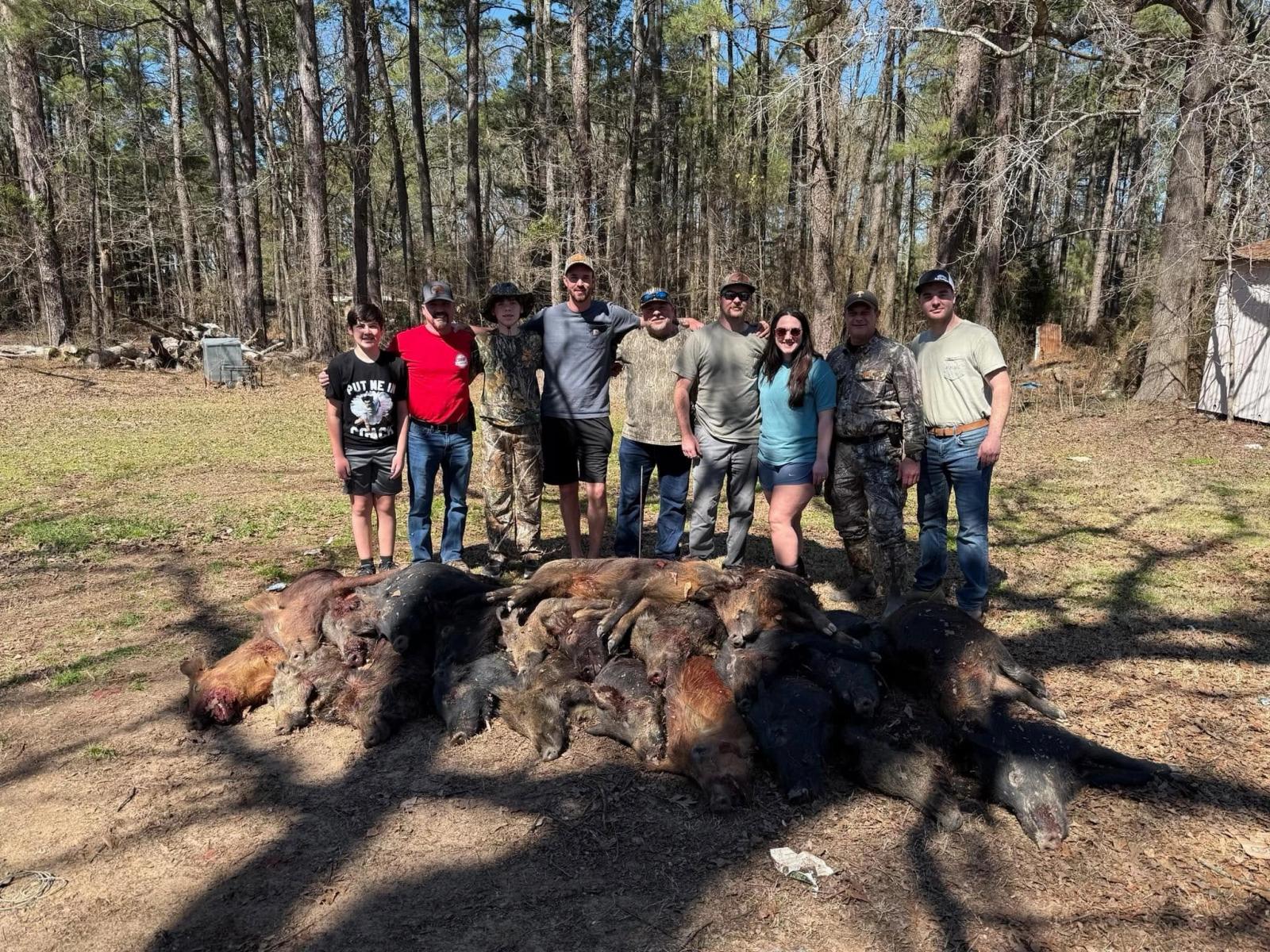Group Hunting Trip at Boggy Creek Outfitters in Bivins, Texas
