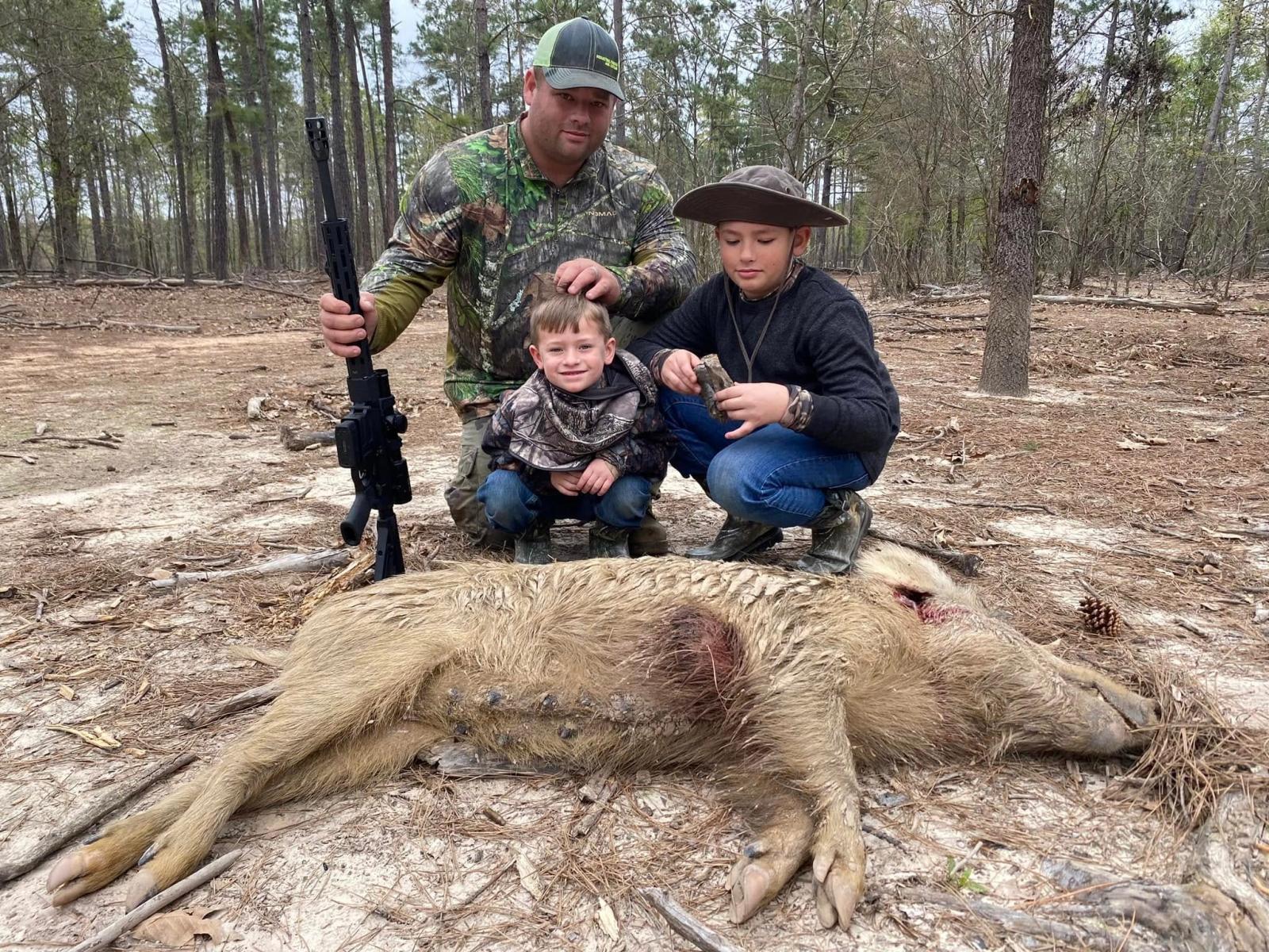Family Hog Hunt at Boggy Creek Outfitters in Bivins, Texas
