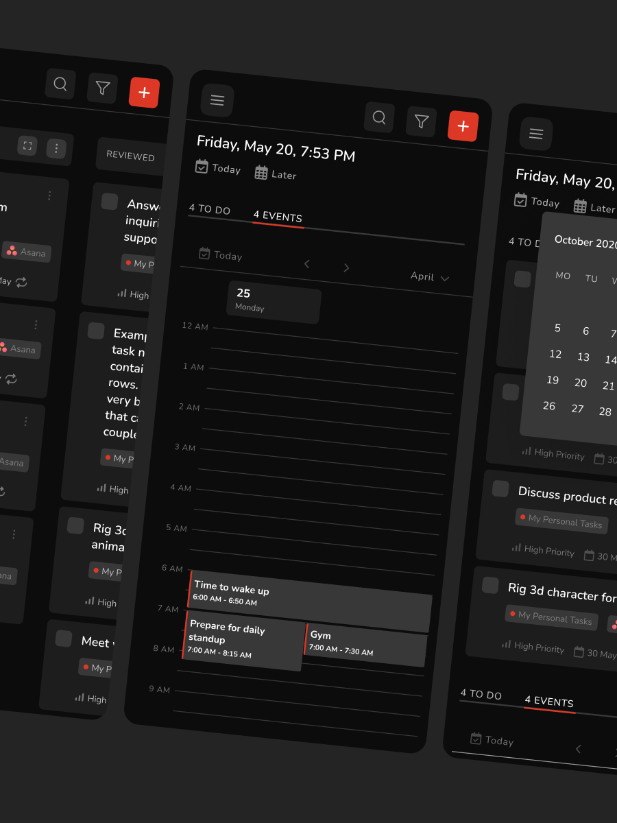 Finished web application running in a browser, with dashboard and navigation in view.