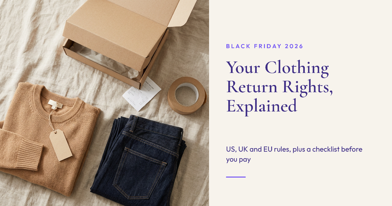 Black Friday 2026 Clothing Returns: Your Rights in the US, UK and EU, and a Checklist Before You Pay