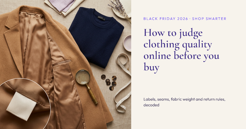 Black Friday 2026: How to Judge Clothing Quality Online Before You Buy