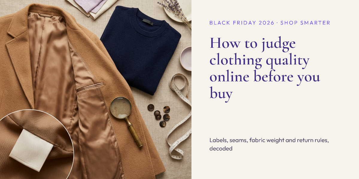Black Friday 2026: How to Judge Clothing Quality Online Before You Buy