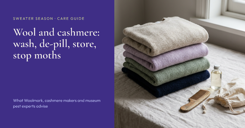 How to Care for Wool and Cashmere Sweaters: Wash, De-Pill, Store and Stop Moths