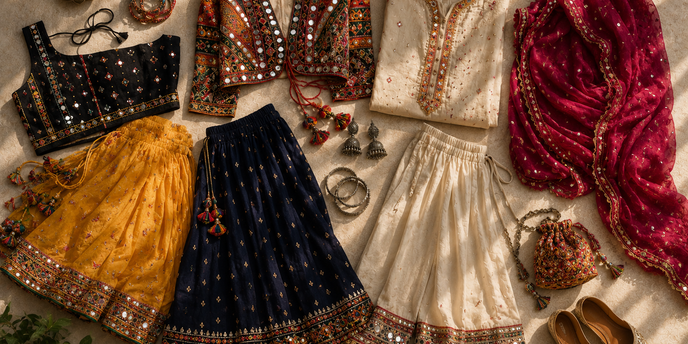 Navratri 2026 Outfit Guide: 9 Looks, 4 Pieces