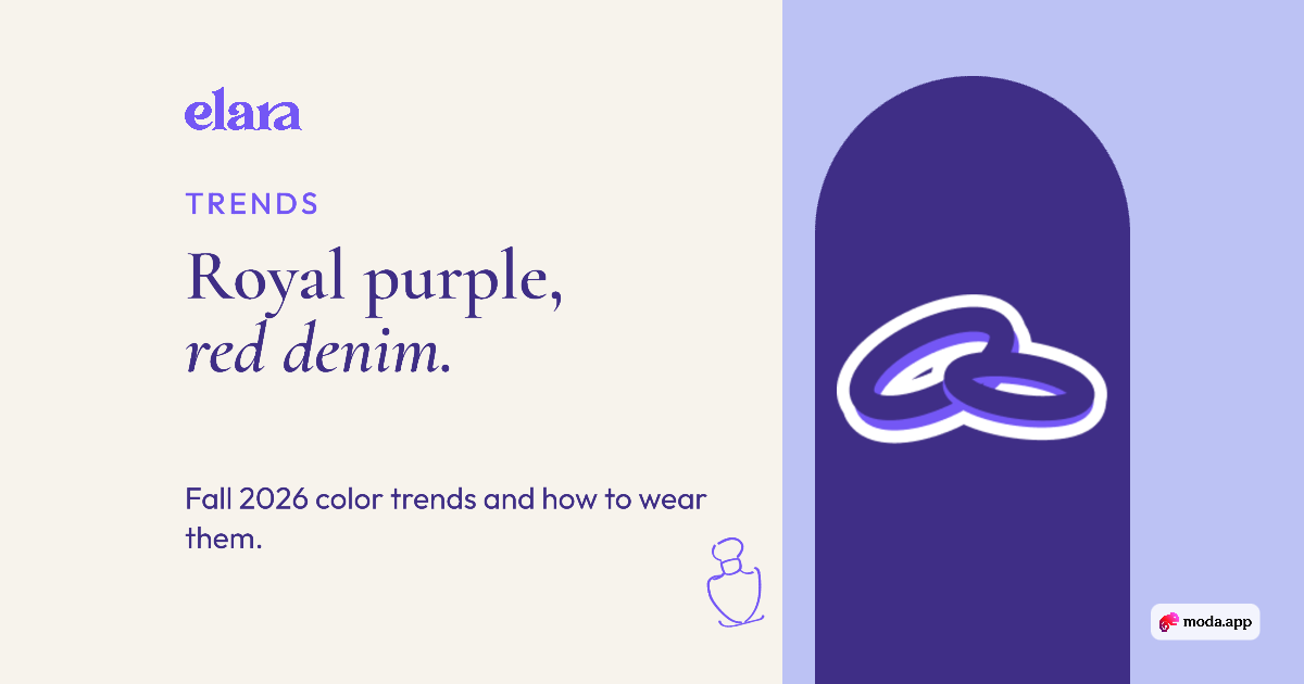 Fall 2026 Color Trends: Royal Purple, Red Denim & Dark Beige