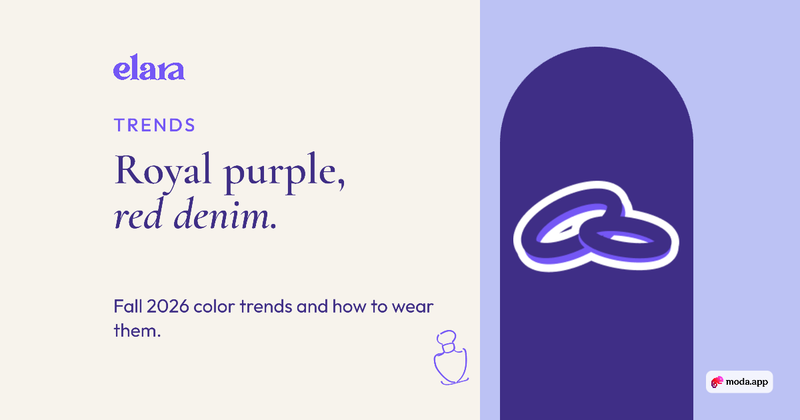 Fall 2026 Color Trends: Royal Purple, Red Denim & Dark Beige