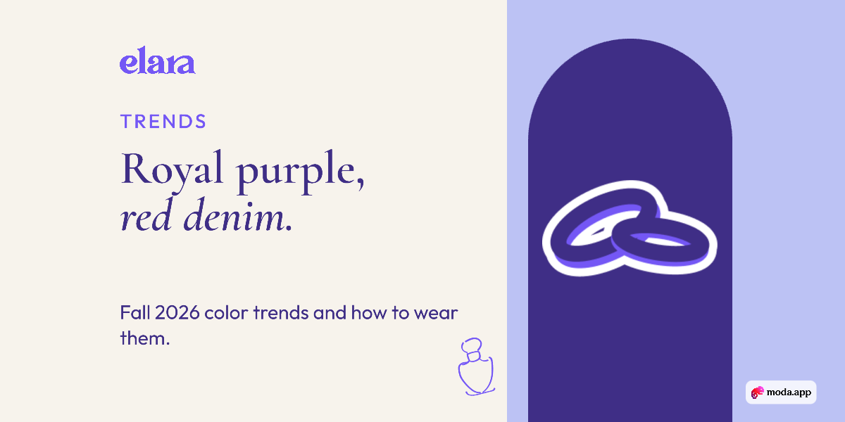 Fall 2026 Color Trends: Royal Purple, Red Denim & Dark Beige
