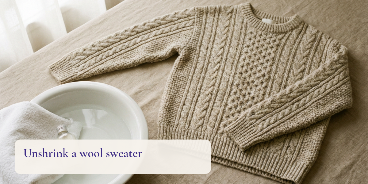 How to Unshrink a Wool Sweater: 5 Steps That Actually Work