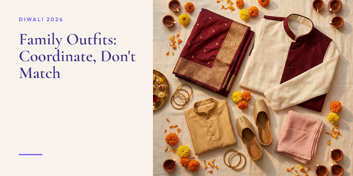 Diwali 2026 Family Outfits: How to Coordinate Colours for Puja and Photos Without Matching