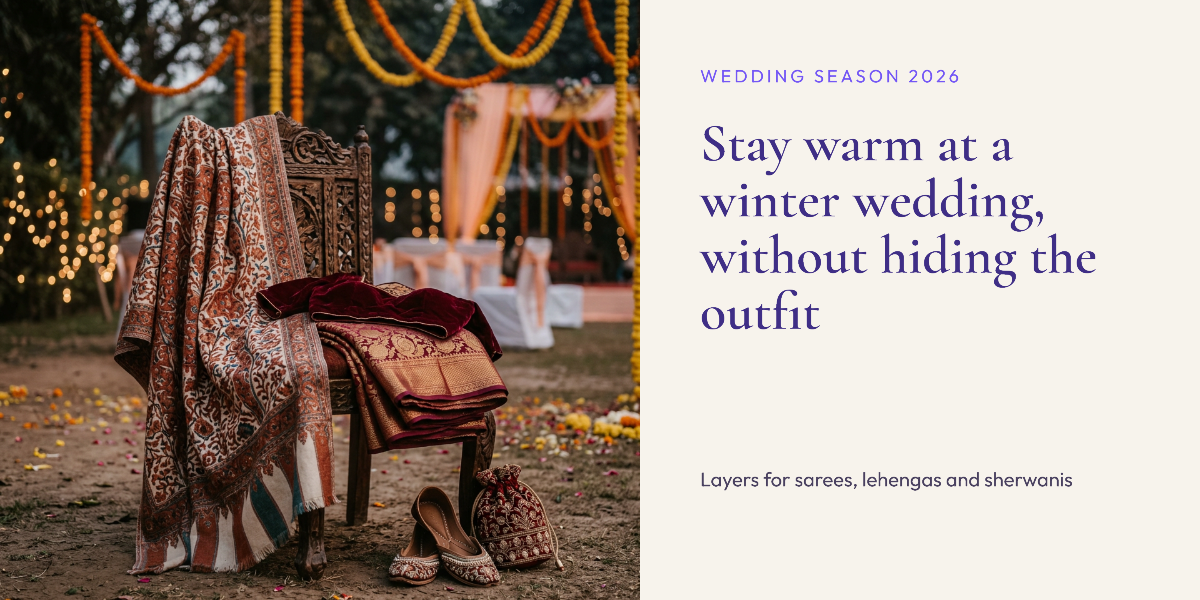 Winter Wedding Season 2026: How to Stay Warm in a Saree, Lehenga or Sherwani