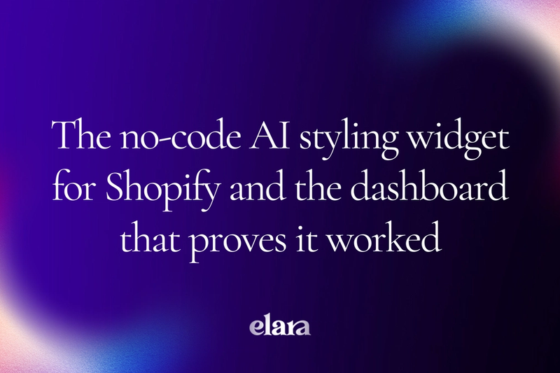 The no-code AI styling widget for Shopify and the dashboard that proves it worked