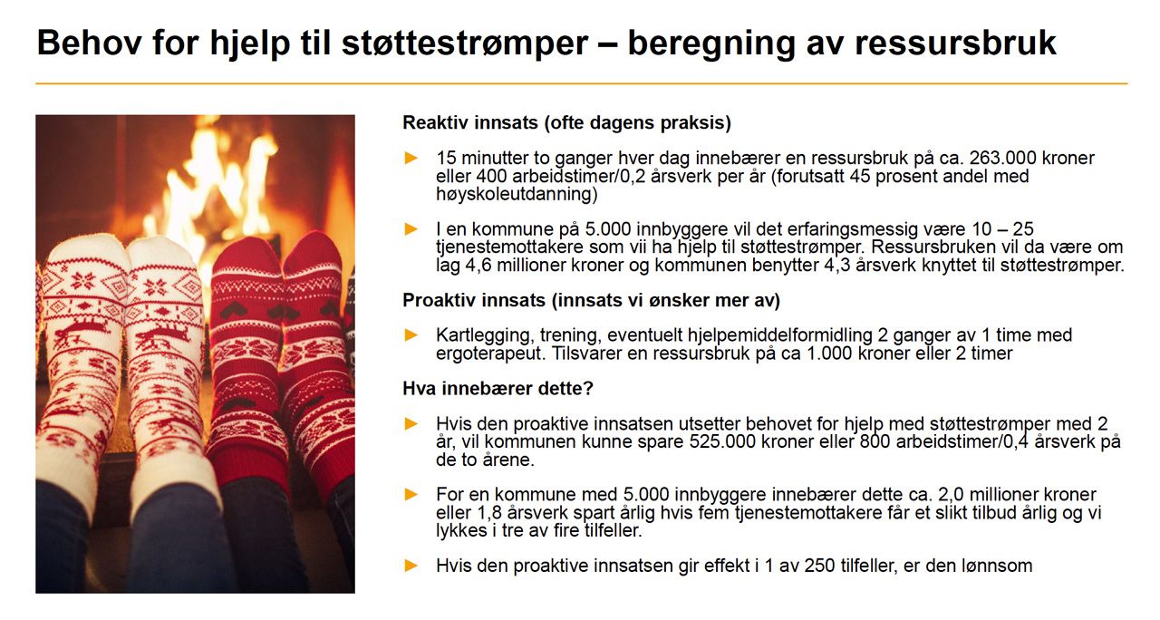 Rapport - kost-nytte av proaktiv innsats og et utvalg av ergoterapeuters tiltak s 22
