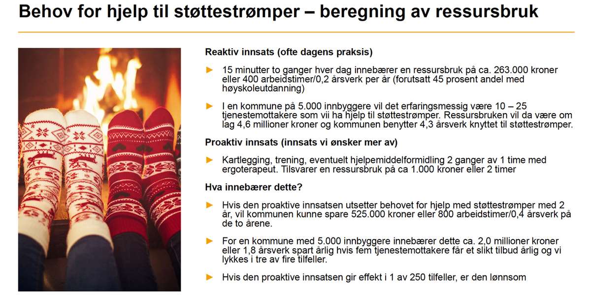 Rapport - kost-nytte av proaktiv innsats og et utvalg av ergoterapeuters tiltak s 22