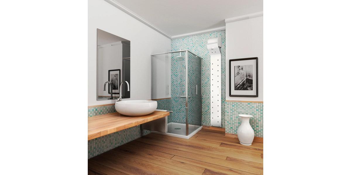 Active Dryer V3 skal plasseres utenfor dusjen