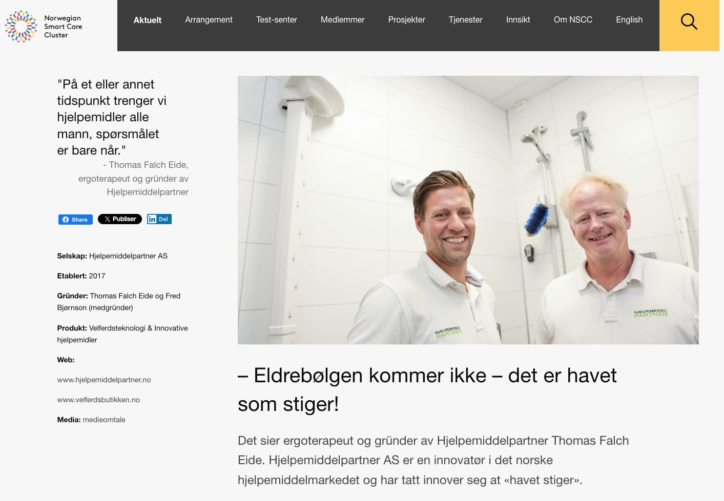 Bilde fra sak med tittelen "– Eldrebølgen kommer ikke – det er havet som stiger!"