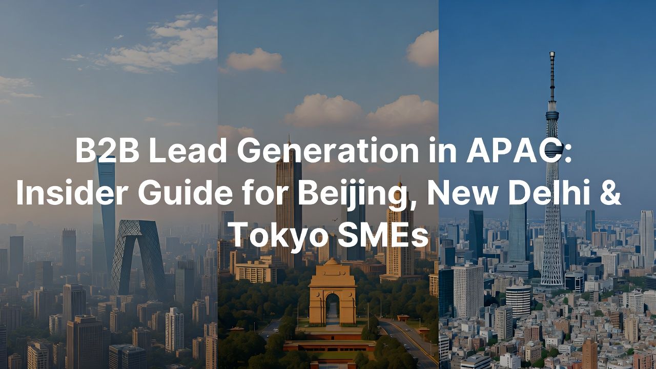 B2B Lead Generation in APAC: Insider Guide for Beijing, New Delhi & Tokyo SMEs (Part 2)