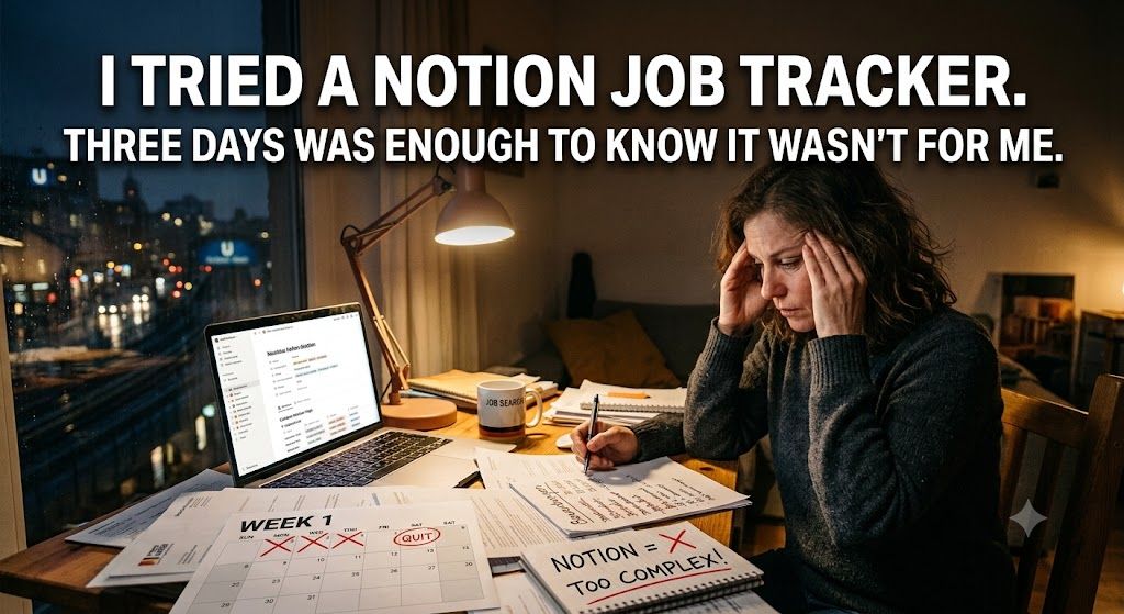 I Tried a Notion Job Tracker. Three Days Was Enough to Know It Wasn't for Me.