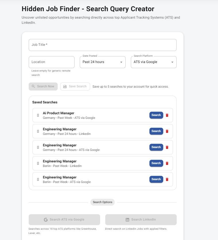 JobStacky Job Application - Hidden job finder