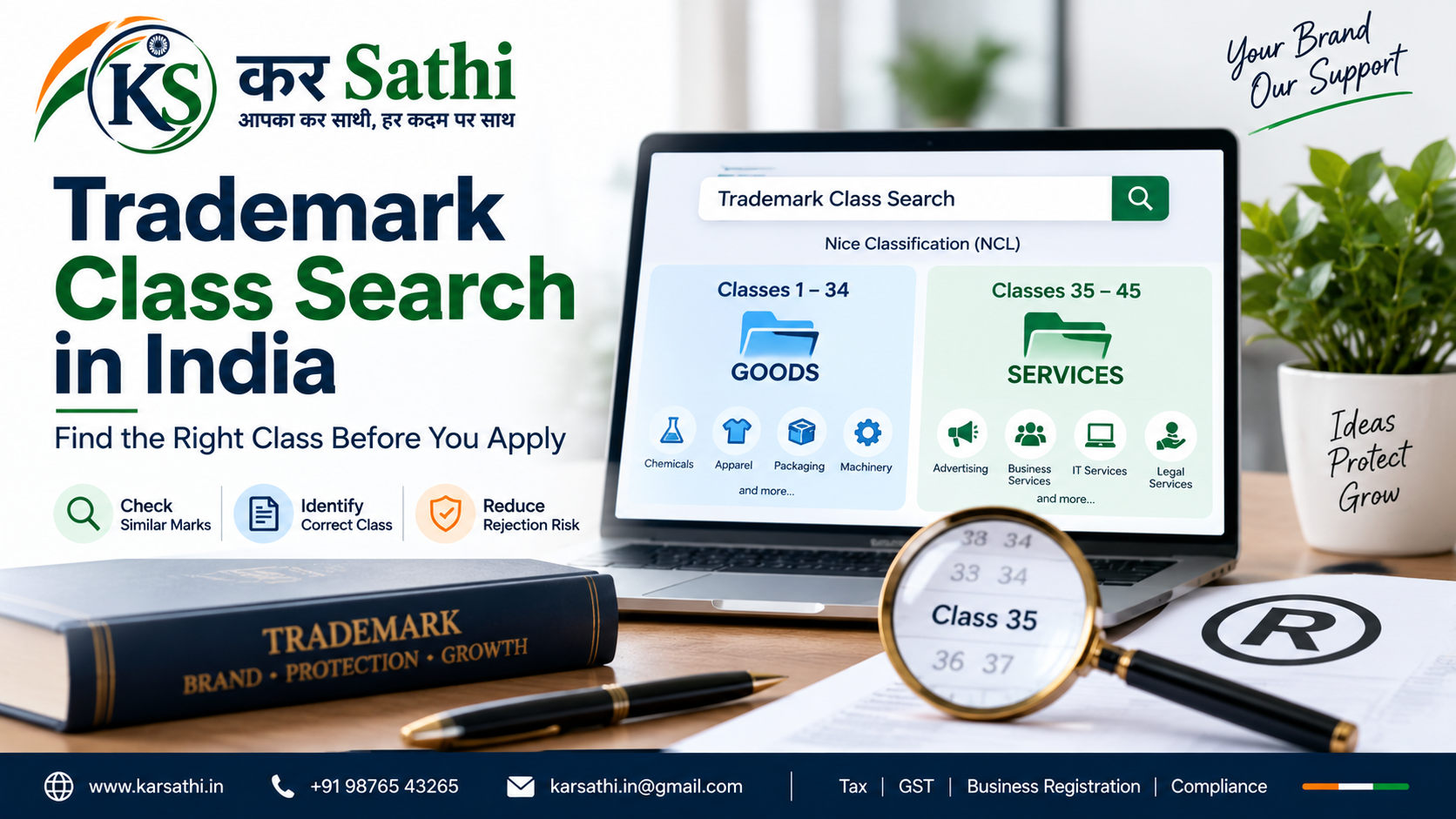 Trademark Class Search in India: How to Choose the Right Class Before Filing - Kar Sathi