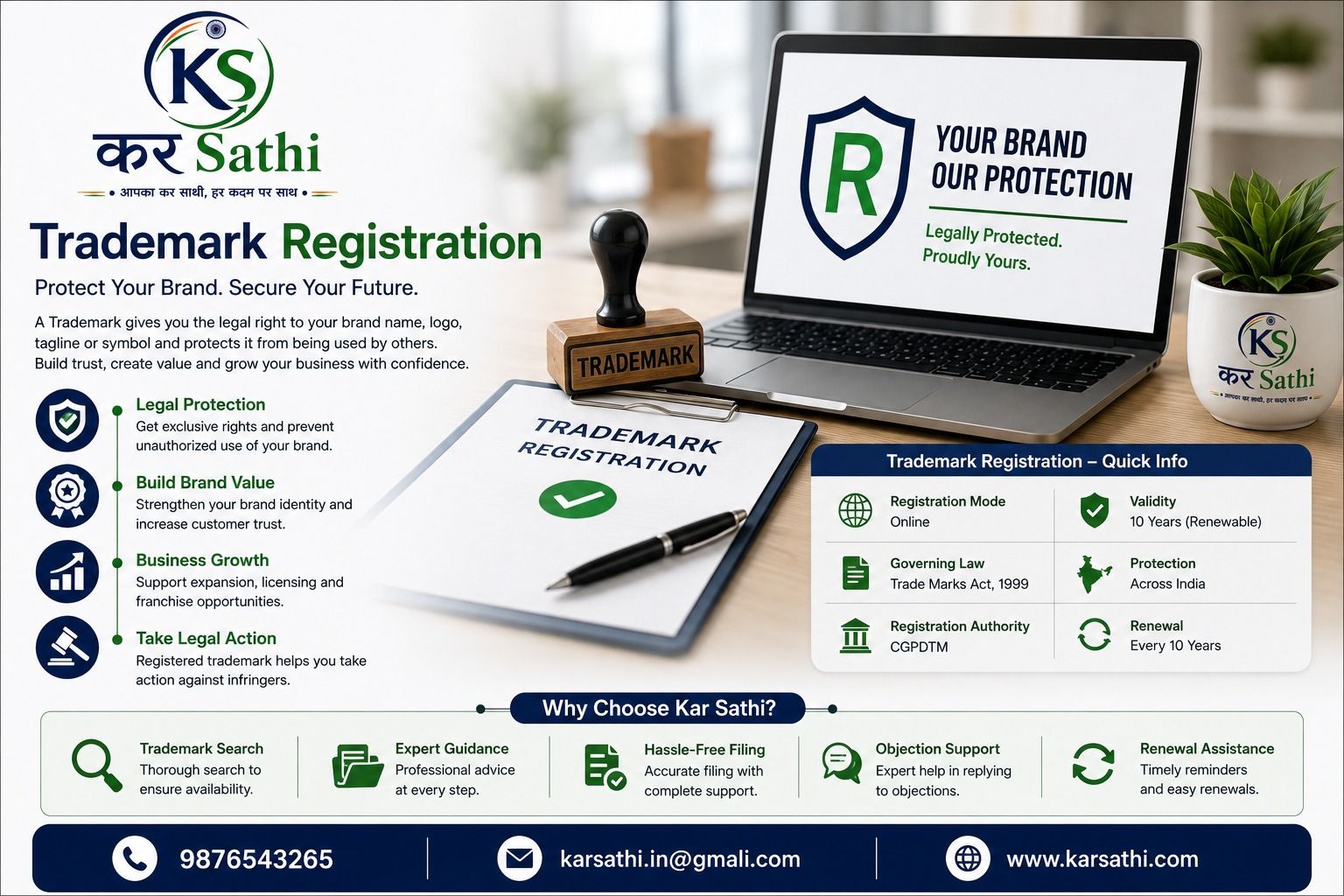 Trademark Registration: Complete Guide to Protect Your Brand in India - Kar Sathi