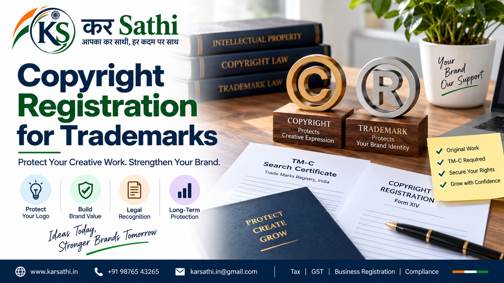 Copyright Registration for Trademarks in India: TM-C, Process, Fees and Documents - Kar Sathi