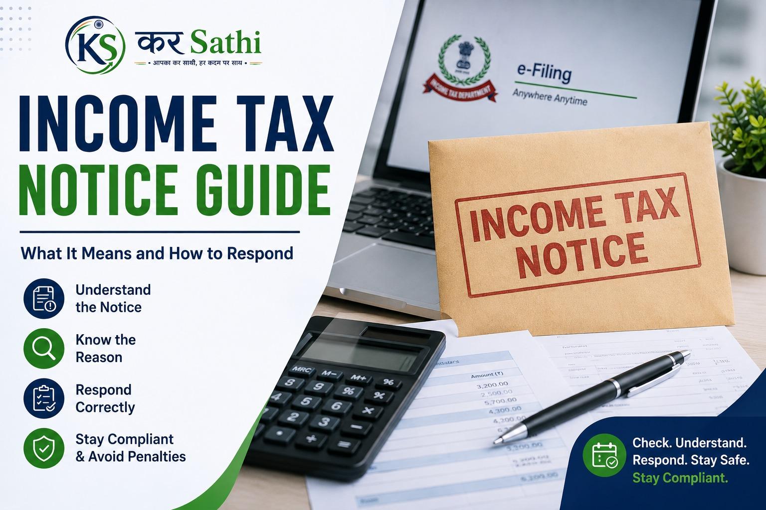 Income Tax Notice Guide: What It Means and How to Respond - Kar Sathi