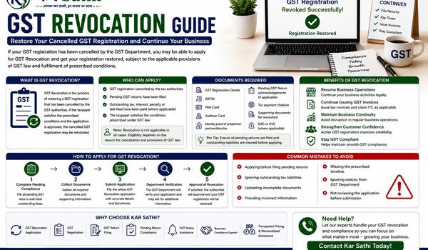 GST Revocation Guide: How to Restore a Cancelled GST Registration - Kar Sathi