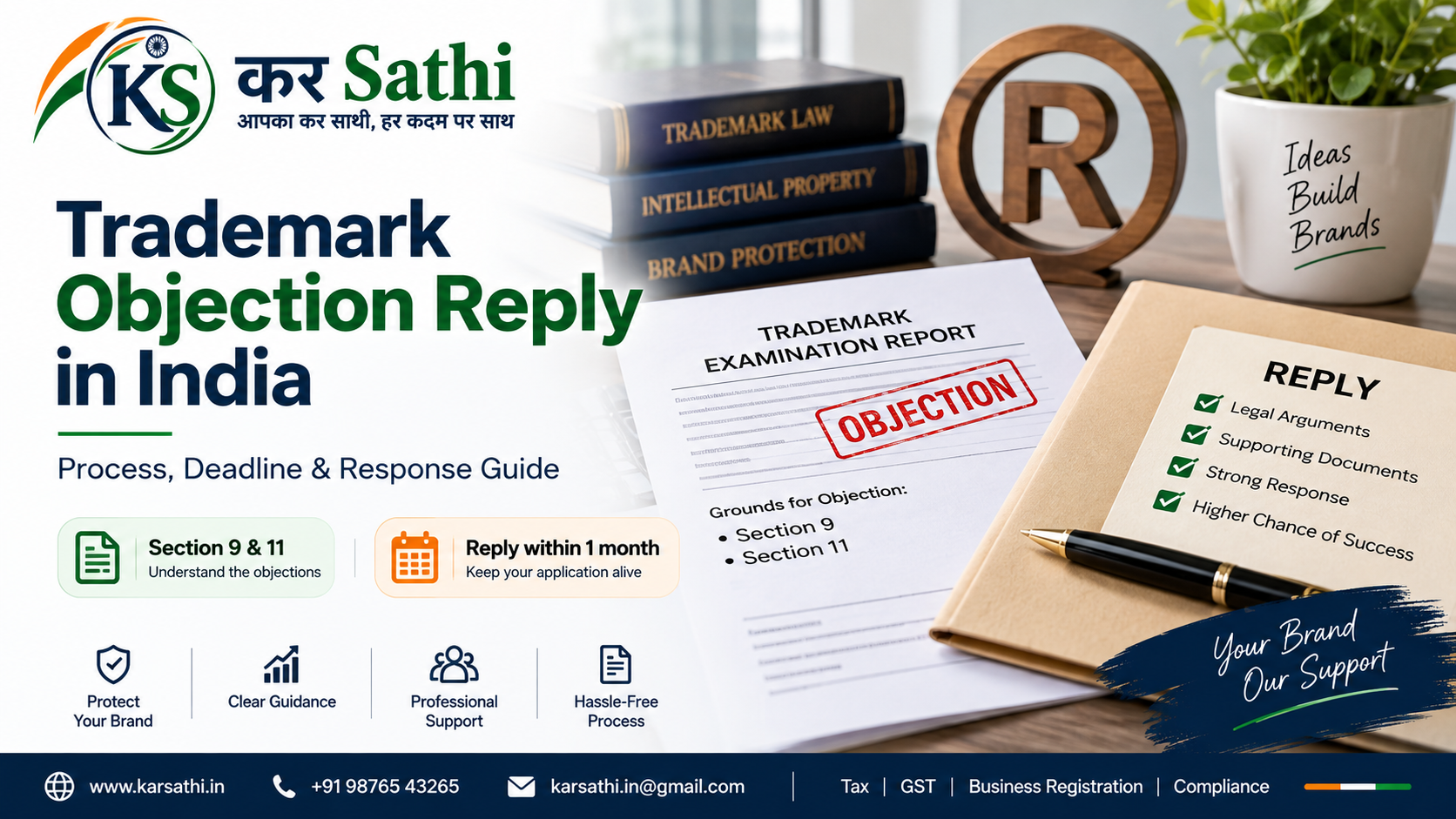 Trademark Objection Reply at a Glance - Kar Sathi