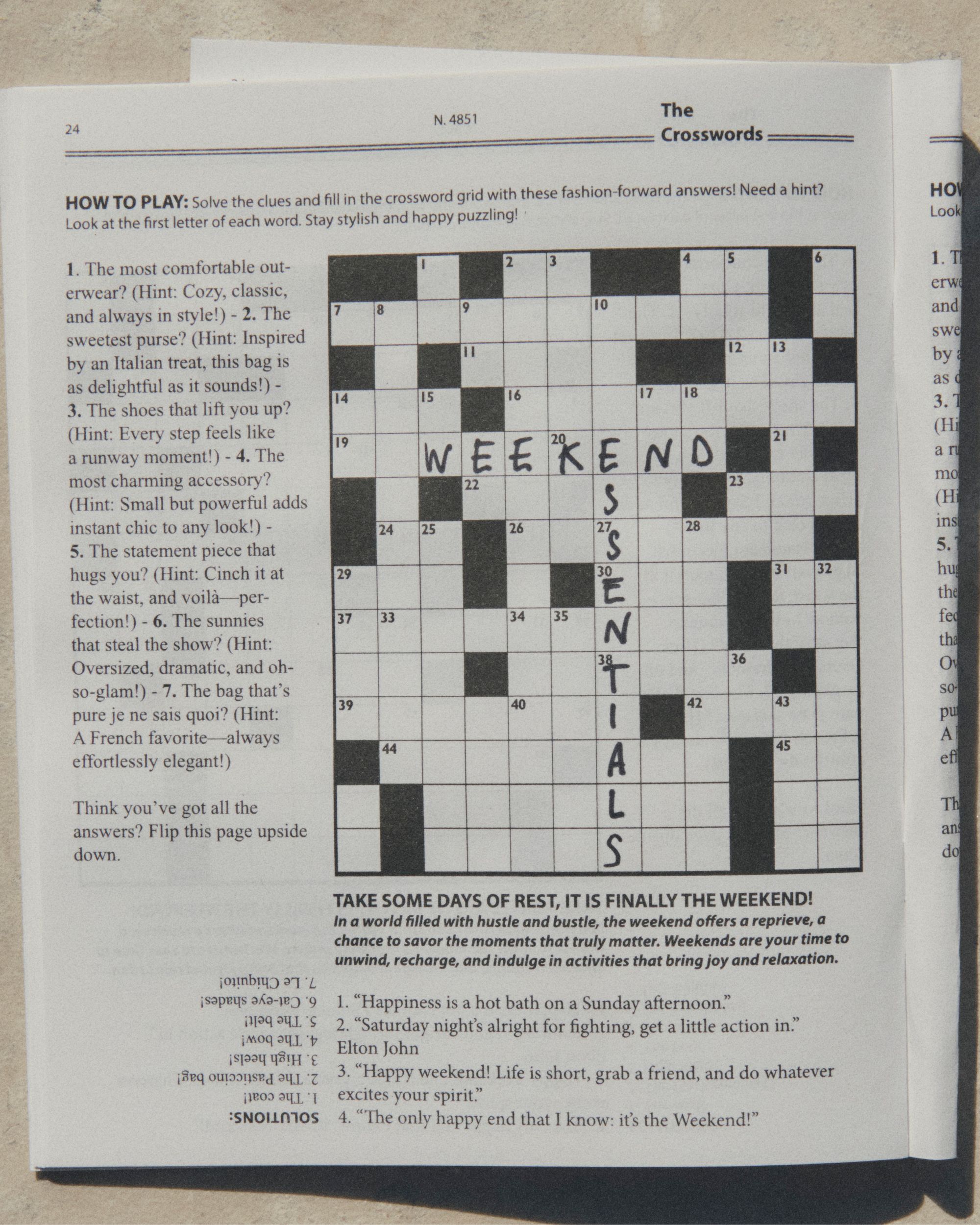 CREATIVE DIRECTION – FW25 WEEKEND ESSENTIALS