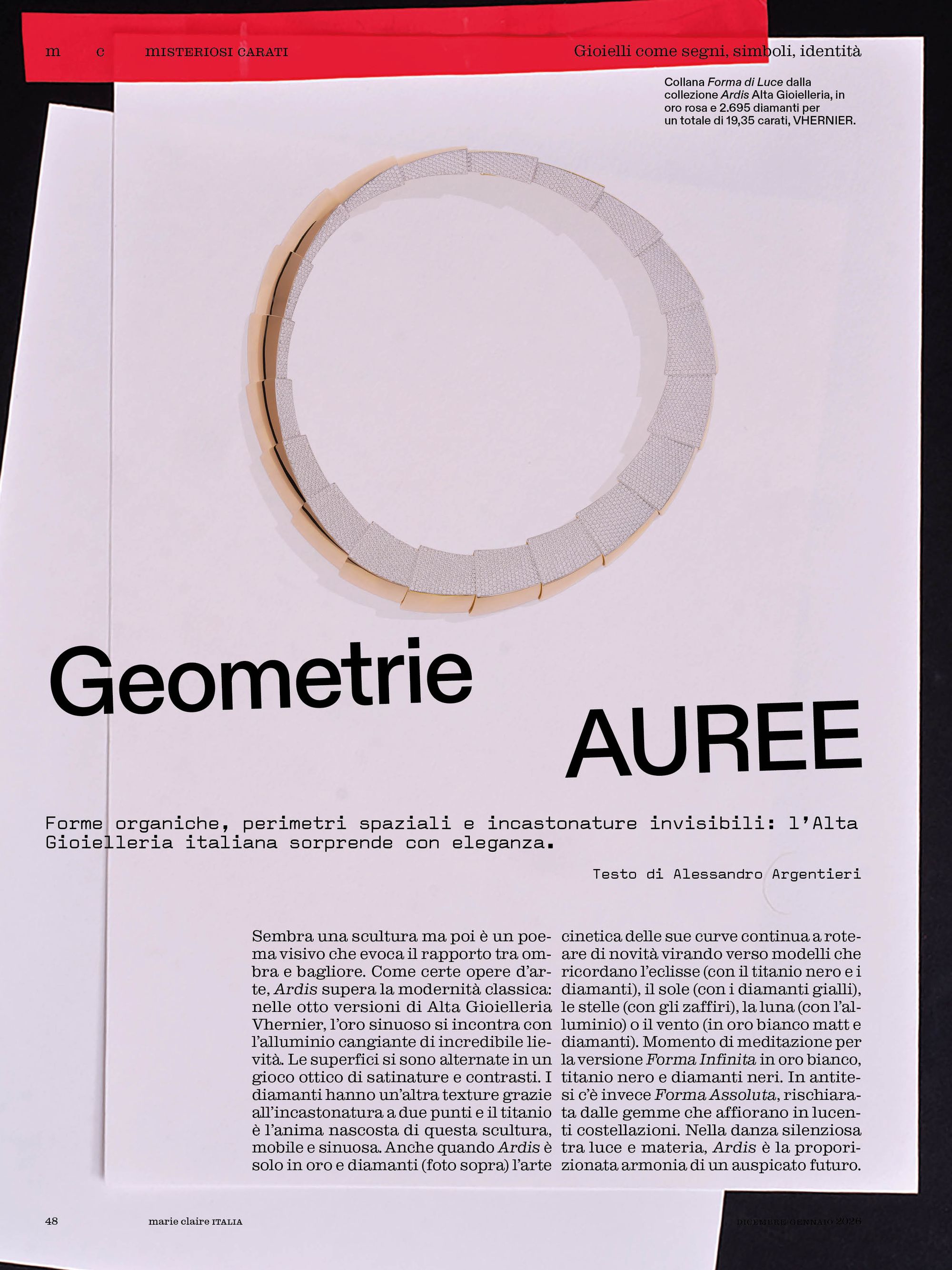 CREATIVE DIRECTION – EDITORIAL DIRECTION ISSUE 12-01 M C APPUNTI DI MODA E CULTURA 